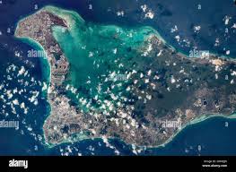 Aerial of Grand Cayman island Stock Photo - Alamy