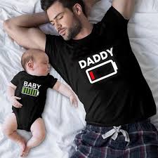 Family Matching Clothes Appearance Matching Outfit Funny Battery Clothes Dad Mom Boy Girl T Shirt For Dad Mum Me Baby Boy Girl 1pc Mom Dad Baby Matching Family Outfits Dad Baby