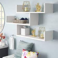 5 tiers etagere bookcase storage mdf book rack standing shelf for living room study room bedroom office rustic style. Bedroom Wall Display Shelves You Ll Love In 2021 Wayfair