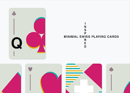 Minimal Swiss Inspired Playing Card Design On Behance