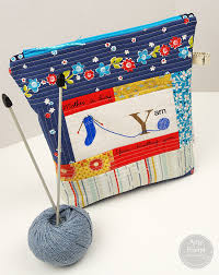 There's room inside for a large skein or several balls of yarn. Knitting Project Bag Sewing Pattern