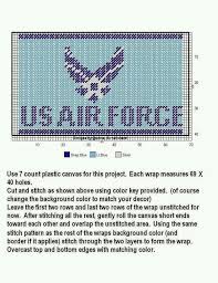 Us air force related counted cross stitch for emblems, poems, creeds, insignia, aircraft etc. Us Air Force Wrap Plastic Canvas Ornaments Plastic Canvas Patterns Plastic Canvas Crafts