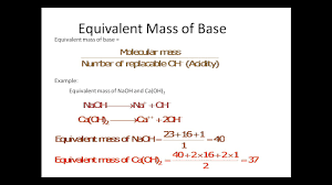 How To Calculate Equivalent Mass