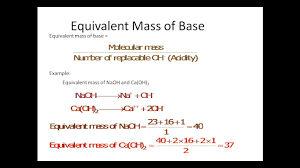 how to calculate equivalent mass