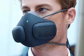 Personal electronic face mask with integrated fan, rechargeable. The Atmoblue Wearable Smart Purifier Delivers 99 9 Purified Air To Let You Breathe Clean Air Freely Yanko Design