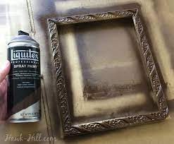 Metallic spray paint provides a rich, reflective finish for interior decor. Diy My Method For Painting An Antique Gold Patina Finish On Frames Hawk Hill