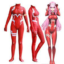 The sensual spandex trope as used in popular culture. Anime 3d Women Darling In The Franxx 02 Zero Two Cosplay Costume Zentai Bodysuit Suit Jumpsuits