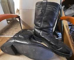 Justin Ostrich boots, 13D, style J9006, black smooth and soft. | eBay