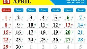 Suchen sie ein kalender april zum herunterladen und ausdrucken kostenlos? Tanggal Merah April 2018 Beda Beda Ini Rincian Libur Nasional Cuti Bersama Isra Miraj Tanggal 14 Tribun Kaltim