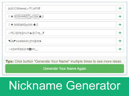 Try once and you'll be amazed to see the speed, you don't need to wait for hours or go through multiple steps to get. Nickname Generator 1 Specical Characters