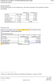 Anhand konkreter beispiele lernen sie, die wirtschaftlichkeit von druckluftversorgungskonzepten zu beurteilen und eigene strategien zu entwickeln. 3115 Investitions Und Wirtschaftlichkeitsrechnung Mit Excel Pdf Kostenfreier Download