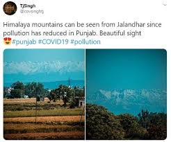 Himalayas Visible From Parts Of India For First Time In 30 Years In 2020 Himalayas Himalayas Mountain Pollution