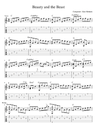 Beauty And The Beast By Alan Menken Fingerstyle Guitar
