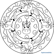 Mandalas De Unicornios Para Colorear