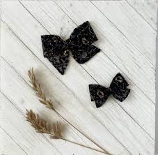 1 inch width glitter metallic ribbons black gold sliver sparkly fabric ribbon for crafts sewing ribbon card gift wrapping bags hair bows (3 rolls x 25 yards) 4.5 out of 5 stars 19 $10.99 $ 10. Pinwheel Hair Bow Black With Gold Handmade Hair Accessories And More