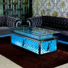 Wood or metal tables provide usable space for eating while watching television. Luxury Light Living Room Led Art Glass Light Up Coffee Table Modern Buy Light Table Living Room Low Height Coffee Table Coffee Table Modern Product On Alibaba Com