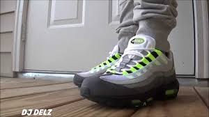 Nike Air Max 95 Neon Og Volt Shoe On Foot Review Youtube