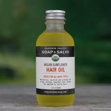 How to thicken hair using olive oil. Organic Hair Oil Argan Sunflower Chagrin Valley Soap