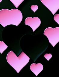Pink Black Hearts Heart Wallpaper Iphone Wallpaper Wallpaper