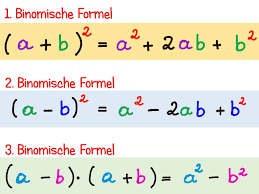 Als binomische formeln werden üblicherweise die folgenden drei umformungen bezeichnet: Terme Multiplizieren Mit Binomischen Formeln