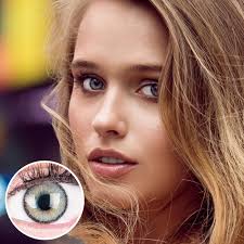 GLAMLENS Farbige Graue Kontaktlinsen 'Mirel Gray' Mit und Ohne Stärke