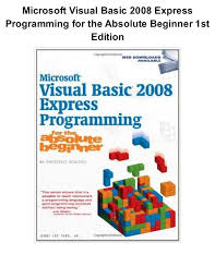 Data visualization tool utilizes visual elements like graphs and chart to make data speak. Microsoft Visual Basic 2008 Express Programming For The Absolute Begi