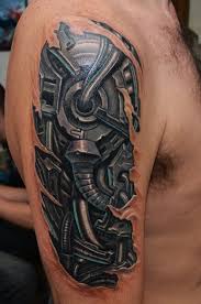 1001 Ideen Und Ispirationen Fur Ein Cooles Biomechanik Tattoo Tattoos Oberarm Schwarz Graue 1001 Ideen In 2020 Biomechanical Tattoo Tattoos Mechanic Tattoo