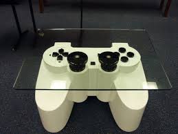 Coffee Table Inspired By A Playstation Controller Freshome Com Unusual Furniture Gaming Decor Gamer Room