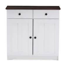 X 24 in.) the 60 in. Lauren Twotone And Buffet Kitchen Cabinet With Two Doors And Two Drawers White Dark Brown Baxton Studio Target