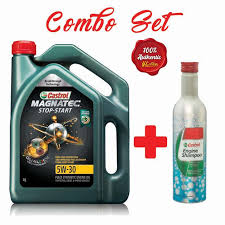 Combo Set Dualock Castrol Magnatec Stop Start 5w30 4l Castrol Engine Shampoo 300ml Shopee Malaysia