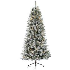 7 5ft Pre Lit Snowy Cone Pine Slim Artificial Christmas Tree Hayes Garden World 100 static warm white lights. 7 5ft pre lit snowy cone pine slim artificial christmas tree