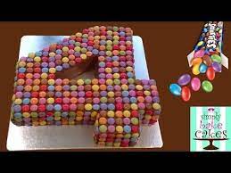 how to make a smarties number 4 cake number 4 cake smarties cake 4th birthday cakes
