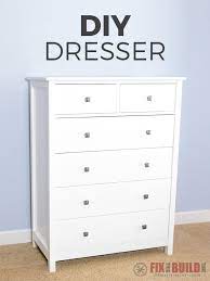 This 4 drawer tall dresser has a top drawer with a divider inside while giving a two drawer look on the outside. How To Build A Diy Dresser 6 Drawer Tall Dresser Fixthisbuildthat Diy Dresser Plans Diy Dresser Diy Dresser Build