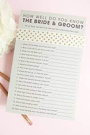 Free How Well Do You Know The Bride Groom Game Wedding Games For Guests Wedding Reception Games Engagement Party