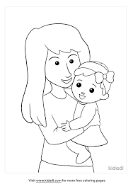 There are tons of great resources for free printable color pages online. Baby Girl And Mom Coloring Pages Free People Coloring Pages Kidadl