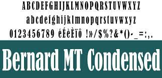 Bernard mt condensed font preview. Bernard Mt Condensed Font Free Download