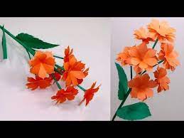 Diy How To Make Beautiful Paper Stick Flower Paper Craft Ideas Stick Fl Paper Flowers Paper Flowers Craft Easy Paper Flowers