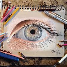 By Jose Vergara Realistic Eye Drawing Eye Illustration Colorful Drawings