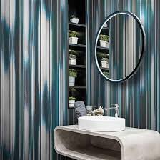 Au papier peint traditionnel, non adapté aux pièces humides, on préfère ceux en vinyles ou intissés. Papier Peint Etanche Pour Salle De Bain Tapisserie Design Muraem