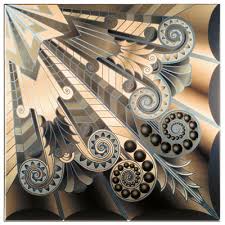 This scheme is influenced by the art deco style in progressive art design, that moves away from nature to a more industrial characteristic. Art Deco Colours Art Deco Style