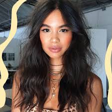 Long blunt haircut with curtain bangs. Mussed Layers Hair Trend Gives You Instant Cheekbones Glamour Uk