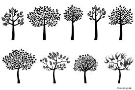 Cartoon palm tree clipart black and white designceck out our main video link here : Black Tree Silhouette Clipart Trees With Leaves Clip Art 101193 Illustrations Design Bundles