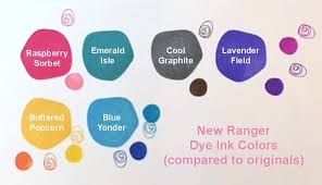 Ranger 6 New Dye Ink Pads Color Chart Comparison Ink Pads