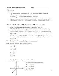If i (7) … you, i (8) … spend some time revising and then forget about it until tomorrow. Math 30 1 Chapters 4 5 6 Review Name Trigonometry Questions
