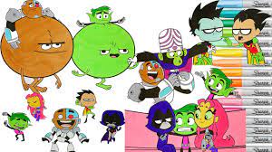 Find high quality teen coloring page, all coloring page images can be downloaded for free for personal use only. Teen Titans Go Coloring Book Compilation Raven Starfire Beast Boy Robin Cyborg Rainbow Splash Youtube