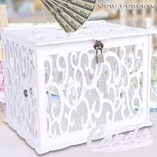 Package includes 1 large grad card box + 1 congrats grad accordion glitter centerpiece + 2 star centerpieces + 2 grad cap centerpieces + 1 glue dot. Buy Ourwarm Diy White Wedding Card Box With Lock Pvc Card Box Graduation Card Box Perfect For Weddings Baby Showers Birthdays Bridal Or Baby Showers Online In Kazakhstan B07sjf64xm