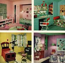 Chronically Vintage Four Marvelously Colourful 1950s Children S Bedrooms Retro Bedrooms Bedroom Vintage Retro Home Decor