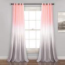 Lush Decor Umbre Fiesta Room Darkening 95 X 52 Print Blush 100 Polyester Metal Grommets Pair Window Panel Walmart Com In 2021 Pink And Grey Room Girls Bedroom Curtains Pink Room