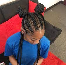 Comme je le disais dans un billet précédent, je préfère coiffer ma fille de manière durable donc je lui fais des nattes de tailles moyennes. Tresses Collees Avec Rajouts Cheveux Afro Crepus Naturels Cheveux Naturels Nattes Collees Coiffures De Filles Noires