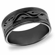 Triton Men S 9 0mm Comfort Fit Quicksilver Black Titanium Wedding Band Zales Black Titanium Wedding Bands Titanium Wedding Band Black Titanium
